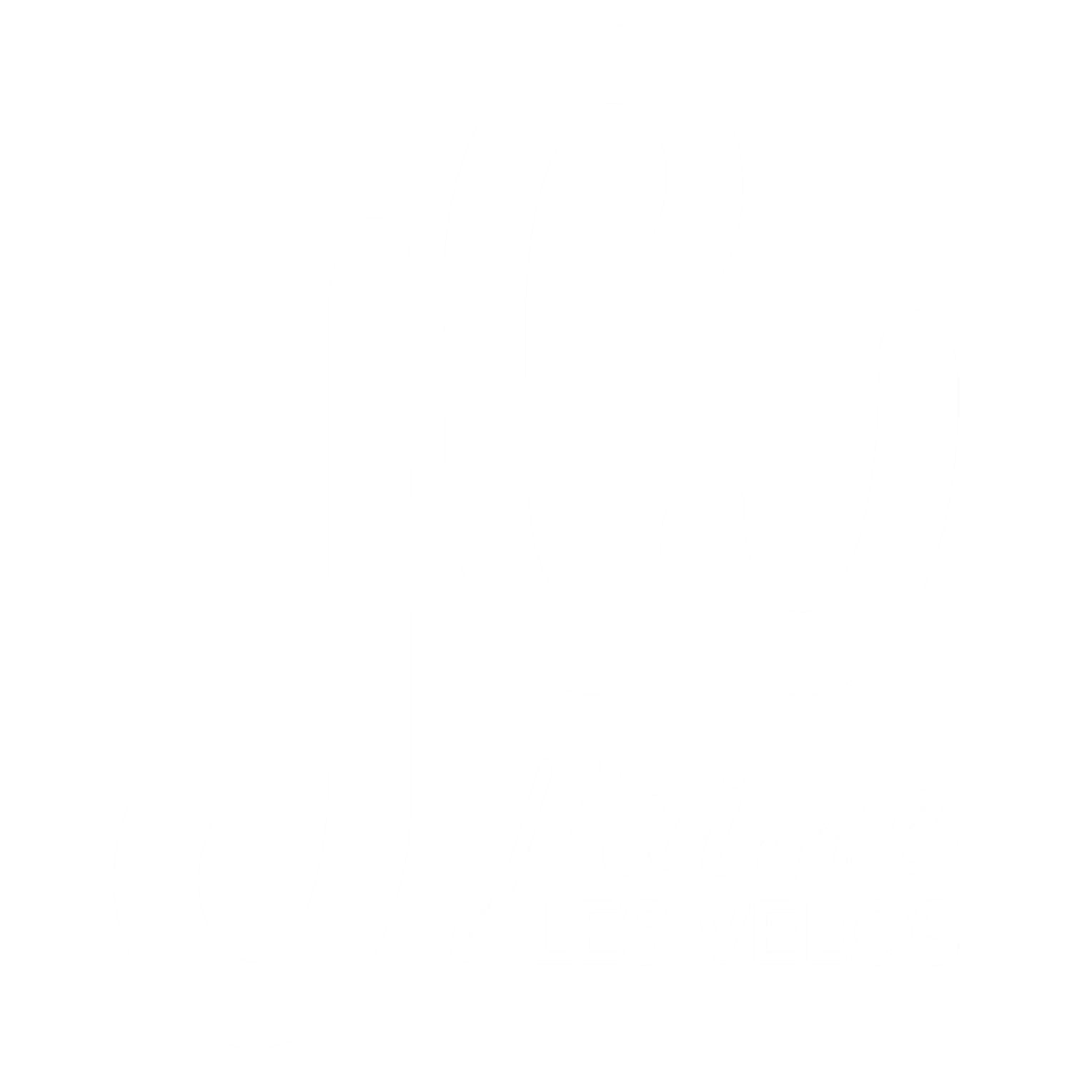 Logo j'aime les vélos version blanche